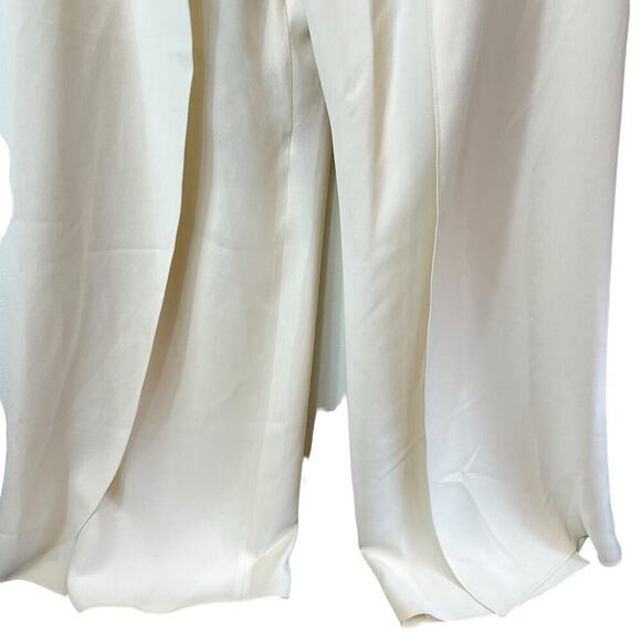 Ralph Lauren 100% Silk Margerie One-Shoulder Wide Leg Jumpsuit Ivory/cream 6 - Picture 8 of 12